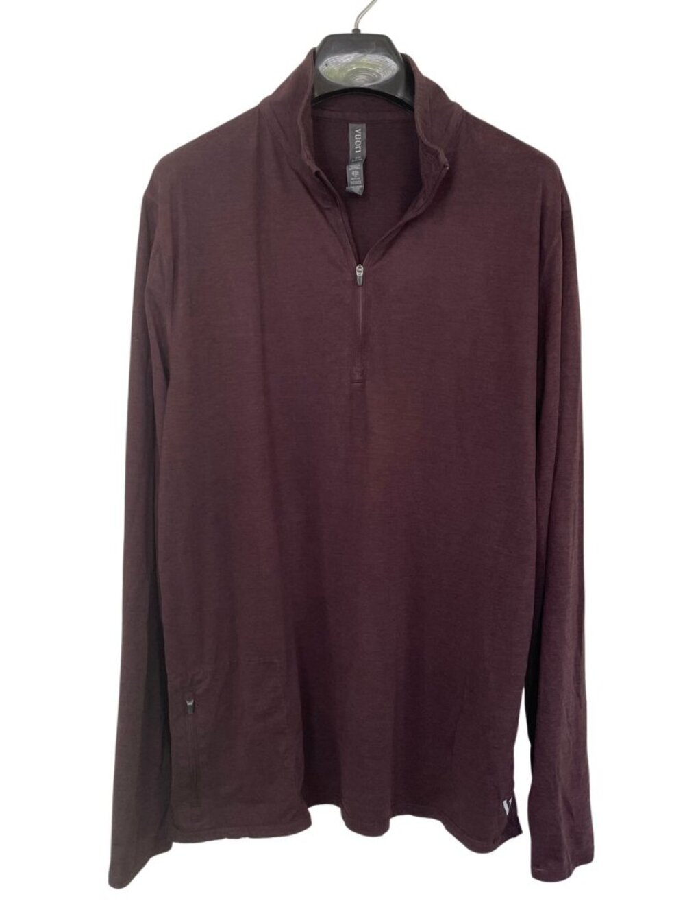 Vuori Ease Performance Half Zip Pullover Mens XL V221 Chocolate Brown